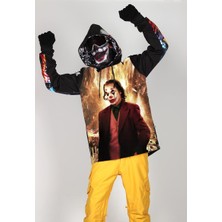Snowsea Su Geçirmez Snowsea Joker Ateş Snowboard Hoodie Mont, Özel Tasarım Kayak Mont Hoodie