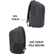 Case Club Siyah Basic Sırt Çantası Su Geçirmez Kumaş Unisex