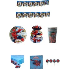 Dipak Spiderman (Örümcek Adam) Temalı 16 Kişilik Doğum Günü Seti