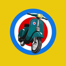 Zobar Markt Vespa Araç Motor Sticker, 15 cm