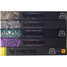 Nespresso Ispirazione Dengeli Italiana Tatlar Serisi Roma-Rıstretto-Fortissio-Arpeggio-Volluto 50 Kapsül