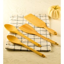 Demy Craft Şimşir Ağacı El Yapımı 4 Parça Kaşık Spatula Seti