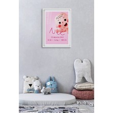 Özcanlar Çerçeve Çerçeveli Bebek ve Çocuk Odası Tablo Seti Kız ve Erkek Doğum Kutlama