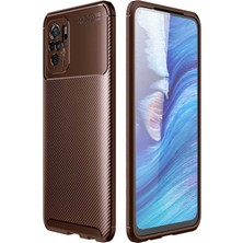Vendas Xiaomi Redmi Note 10S Deep Dizayn Auto Focus Tasarımlı Kılıf Kahverengi