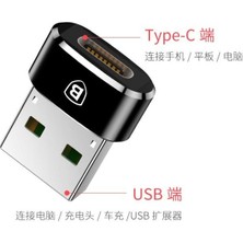 Baseus Type-C Kablo USB Erkek - USB Tip C Dişi Otg Adaptör