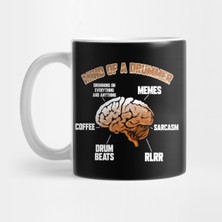Pixxa Drummers Mind Of A Drummer Music Band Drum Player Kupa Bardak