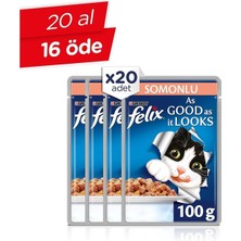 Felix Somonlu Yetişkin Kedi Pouch 100 gr x 20 Adet