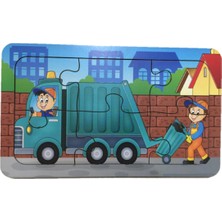 Trendy Toys Ahşap Puzzle Ilk Yapbozum 3 Adet 6 Parçalı 18X11CM