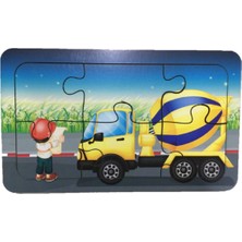 Trendy Toys Ahşap Puzzle Ilk Yapbozum 3 Adet 6 Parçalı 18X11CM