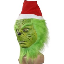 Grinch Noel Maskesi Stock Komik Sahne Başlık Cosplay Noel Maskesi