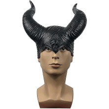 Maleficent Maske Koyu Cadı Şapka Cadılar Bayramı Partisi Cosplay Sahne