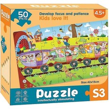 (50 Parça Rulo Coaster Puzzle) Çocuğun Erken Eğitim Bulmaca Oyuncaklar 3 Yaşında ve