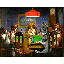 Dog Poker Sayılarla Boyama Seti Rulo 40 x 50 cm