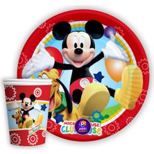 p parti oyunevi Parti Oyun Evi Mickey Karton 8'li Tabak ve 8'li Bardak Tabak 8'li