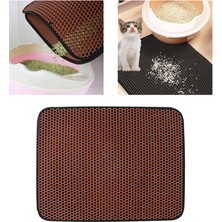 Dolity Büyük Kedi Çöp Mat Kil Halı Su Geçirmez Dağılım Kontrol Kedi Ayak Pedi Kahverengi 55X75 cm (Yurt Dışından)