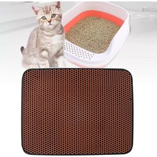 Dolity Büyük Kedi Çöp Mat Kil Halı Su Geçirmez Dağılım Kontrol Kedi Ayak Pedi Kahverengi 55X75 cm (Yurt Dışından)
