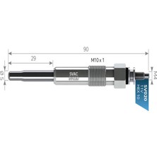 Svac Kızdırma Bujısı SV090 11V 106 206 306 Expert Partner 1.8 1.9 D Dw