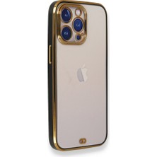 Fitcase iPhone 13 Pro Kılıf Liva Silikon Kapak - Siyah - Gold