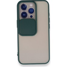 Fitcase iPhone 13 Pro Kılıf Palm Kamera Koruma Kapaklı Silikon - Koyu Yeşil