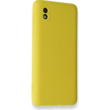 Fitcase Samsung Galaxy A01 Core Kılıf Kamera Korumalı Lansman Silikon Kapak - Sarı