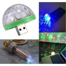 Blue Spectrum USB Disko Topu Sese Duyarlı Renkli Işıklı LED Lamba