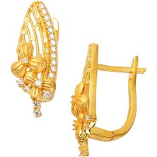 Bilezikci Floral 22 Ayar Altın Küpe