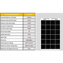 Solaron Esnek Monokristal Güneş Paneli 130 W