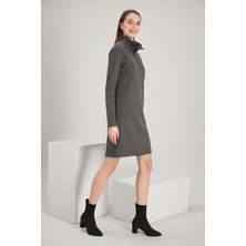 Alexander Gardi Yakası Dik Yaka Fermuarli Elbise (B21-21500)