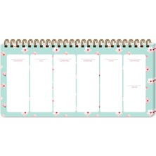 Keskin Color Haftalık Planner Su Yeşili 13 x 27 cm