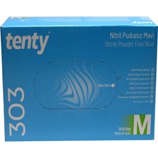 Tenty Pudrasız Nitril Eldiven Mavi / 100 Adet Medium