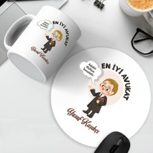 Hediyesec En İyi Avukat İsme Özel Mousepad ve Kupa Seti