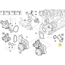 Heropar Land Rover Uyumlu Freelander 1 Febi Blok Su Flanşı