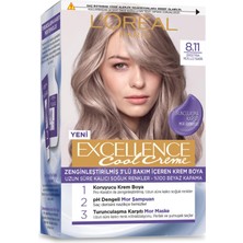 L'Oréal Paris Loreal Paris Excellence Cool Creme 8.11 Ekstra Küllü Sarı 96 ml Kategori: Saç Boyası