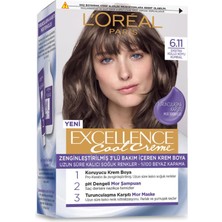 L'Oréal Paris Loreal Paris Excellence Cool Creme 6.11 Ekstra Koyu Kumral 96 ml Kategori: Saç Boyası