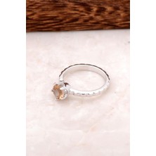 Sümer Telkari Renk Değiştiren Sultan Taşlı Tek Taş Gümüş Yüzük 2056