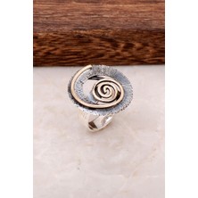 Sümer Telkari Hayal Tasarım Çekiç Dövme Elişi Gümüş Yüzük 2721