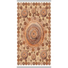 Nar Store Home Decoser 2027 Jüt Desenli Pamuk Tabanlı Kaymaz Yıkanabilir Halı Kilim