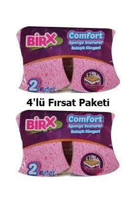 Birx Comfort Bulaşık Süngeri 2 x 2'li Paket