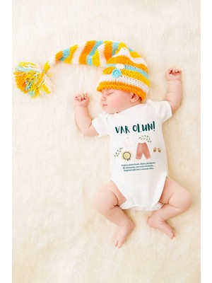 Tuğba Baby Unisex Bebek Var Olun Baskılı Body Zıbın