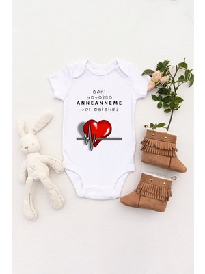 Tuğba Baby Unisex Bebek Beni Yavaşça Anneanneme Ver Bakalım Bask Zıbın