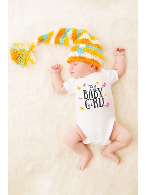Tuğba Baby Kız Bebek It's A Baby Girl ! Baskılı Body Zıbın