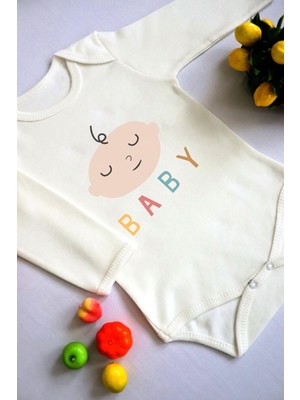 Tuğba Baby Unisex Bebek Baby Baskılı Body Zıbın