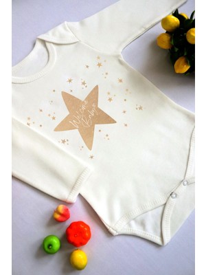 Tuğba Baby Unisex Bebek Welcome Baby Baskılı Body Zıbın