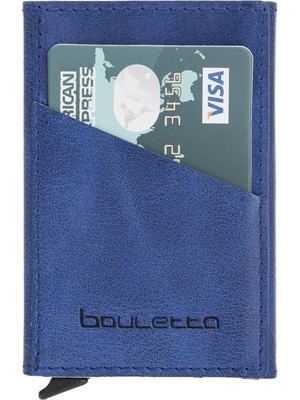 Bouletta Torres Deri Mekanizmalı Kartlık TN20 Mavi