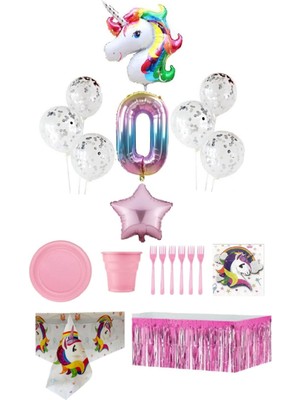 Dipak Unicorn Temalı 0 Yaş Doğum Günü Seti