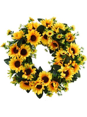 Nettenevime Yapay Çiçek Kapı Süsü Ay Çiçeği Sunflower Yılbaşı Kapı Çelengi