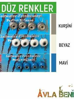 Safir Balık Göz Uv ve Glow Jig Head Beyaz-1,5 Gram-14 No.