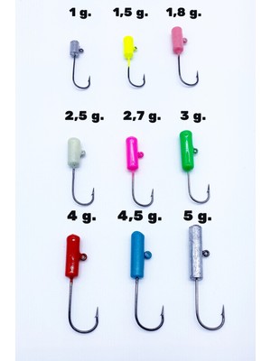 Safir Rocket Plus Uv ve Glow Jig Head (Japon Fudo Iğne) Uv Sarı-5 G. - 4 No. Iğne