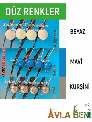 Safir Düz Uv ve Glow Jig Head Yeşil Glow-4.5 G.-14 No.