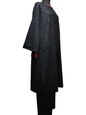 Eflin Kadın Giyim Ceket Siyah Zebra Desenli